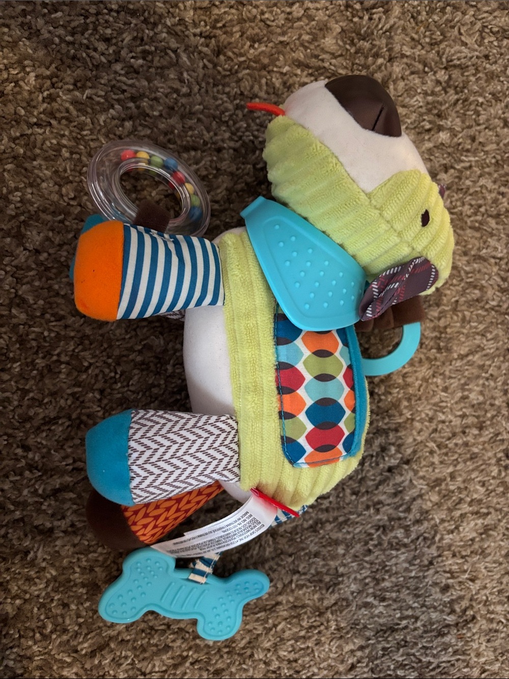 Skip Hop Multicolor Plush Baby Toy - Orange, Yellow, Blue, Red